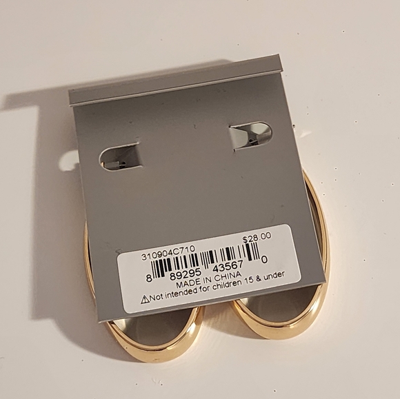 🏷 CLEARANCE! Robert Lee Morris Soho Thick Oval Hoop Earrings - Picture 6 of 7